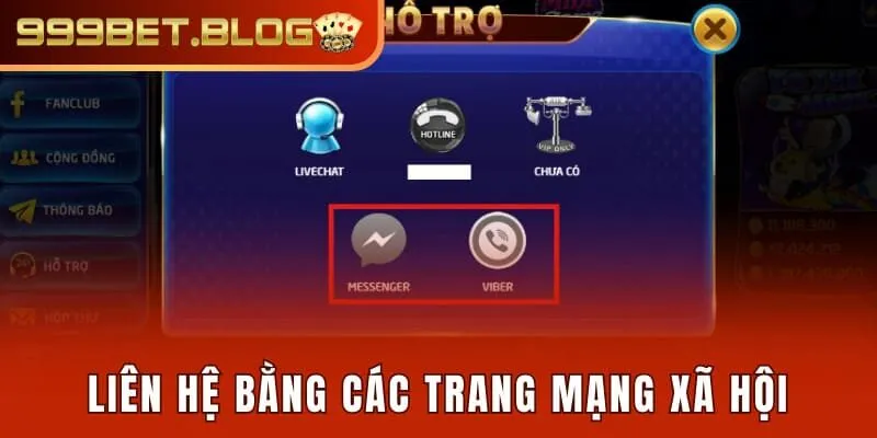 Dùng kênh xã hội để liên hệ
